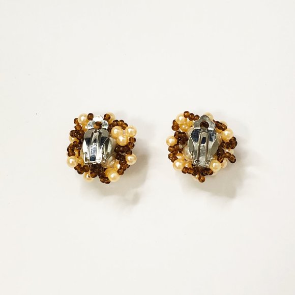 19mm Flowerlissima Handcrafted Bead Clip Earrings - Picture 6 of 7